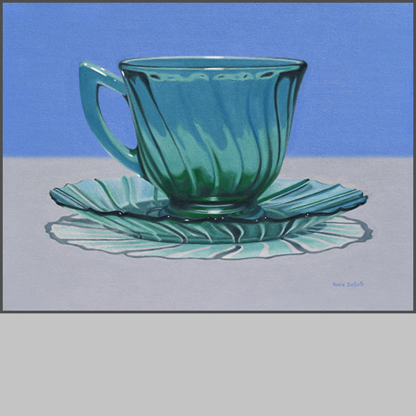 Green Cup and Saucer